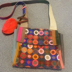 Amerileather Mini Corin Cross Body Carrier Luxury Leather Multicolor Purse